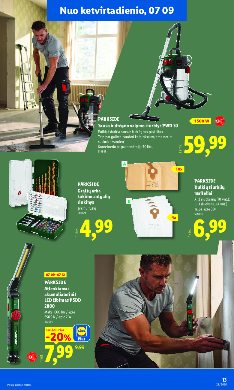 lidl - NE MAISTO PREKIŲ PASIŪLYMAI (2026-07-06 - 2026-07-12) - page: 13
