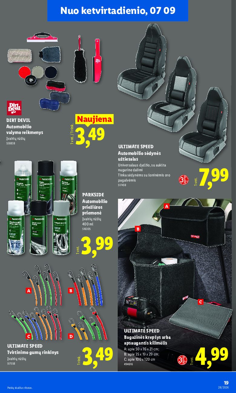lidl - NE MAISTO PREKIŲ PASIŪLYMAI (2026-07-06 - 2026-07-12) - page: 19