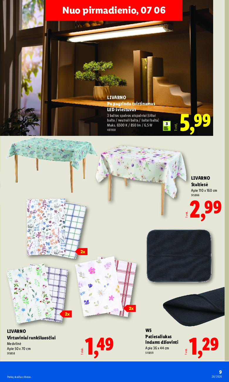 lidl - NE MAISTO PREKIŲ PASIŪLYMAI (2026-07-06 - 2026-07-12) - page: 9