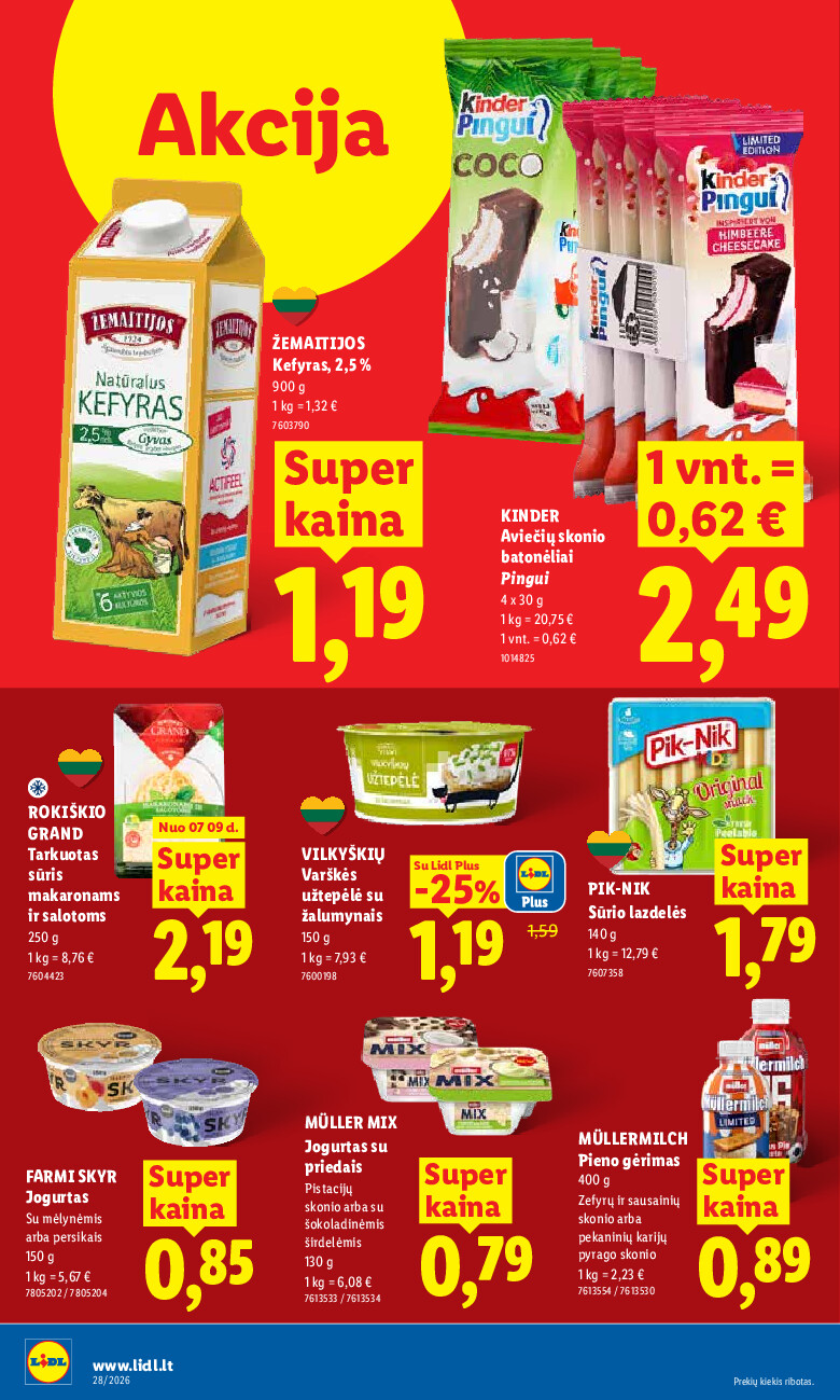 lidl - MAISTO PREKIŲ PASIŪLYMAI (2026-07-06 - 2026-07-12) - page: 16