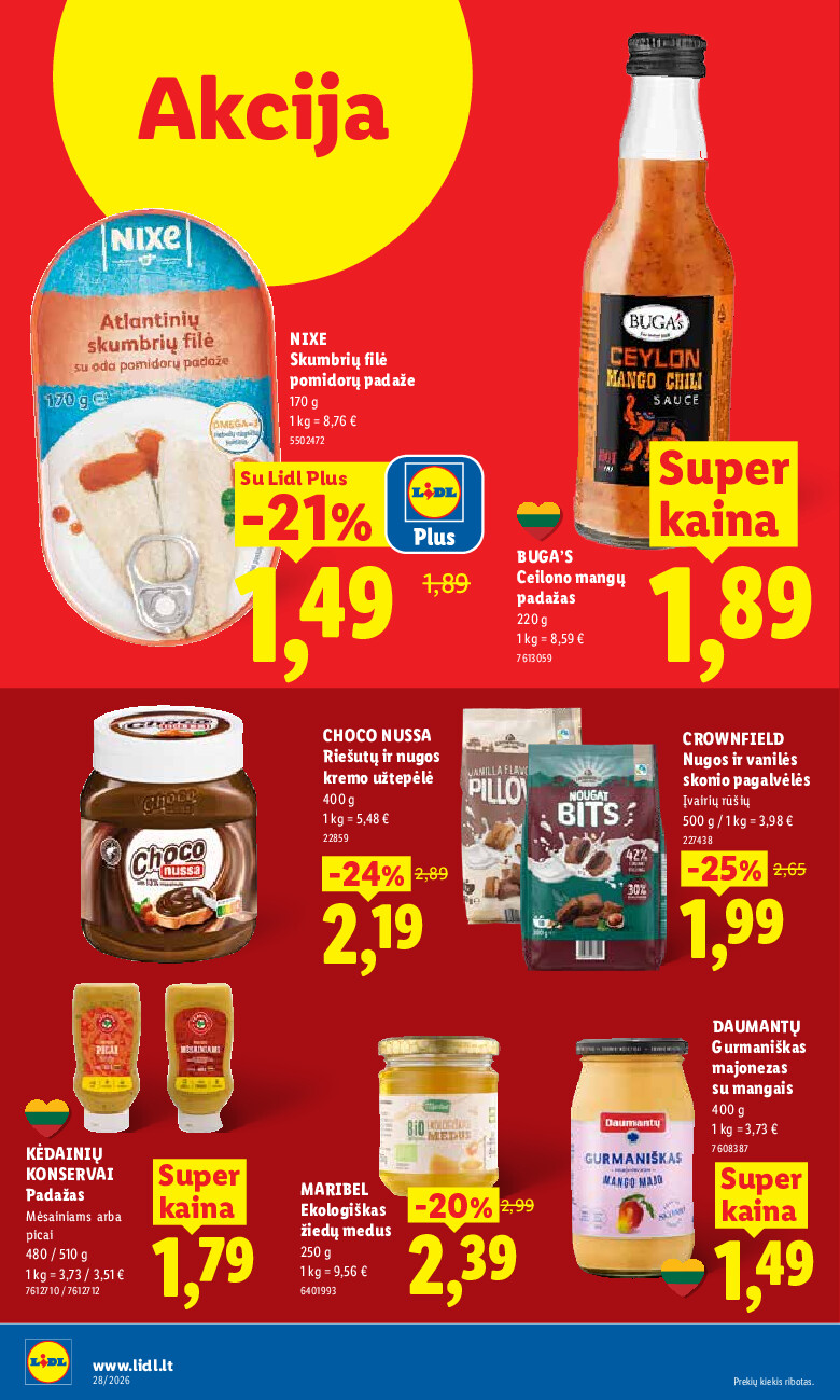 lidl - MAISTO PREKIŲ PASIŪLYMAI (2026-07-06 - 2026-07-12) - page: 30