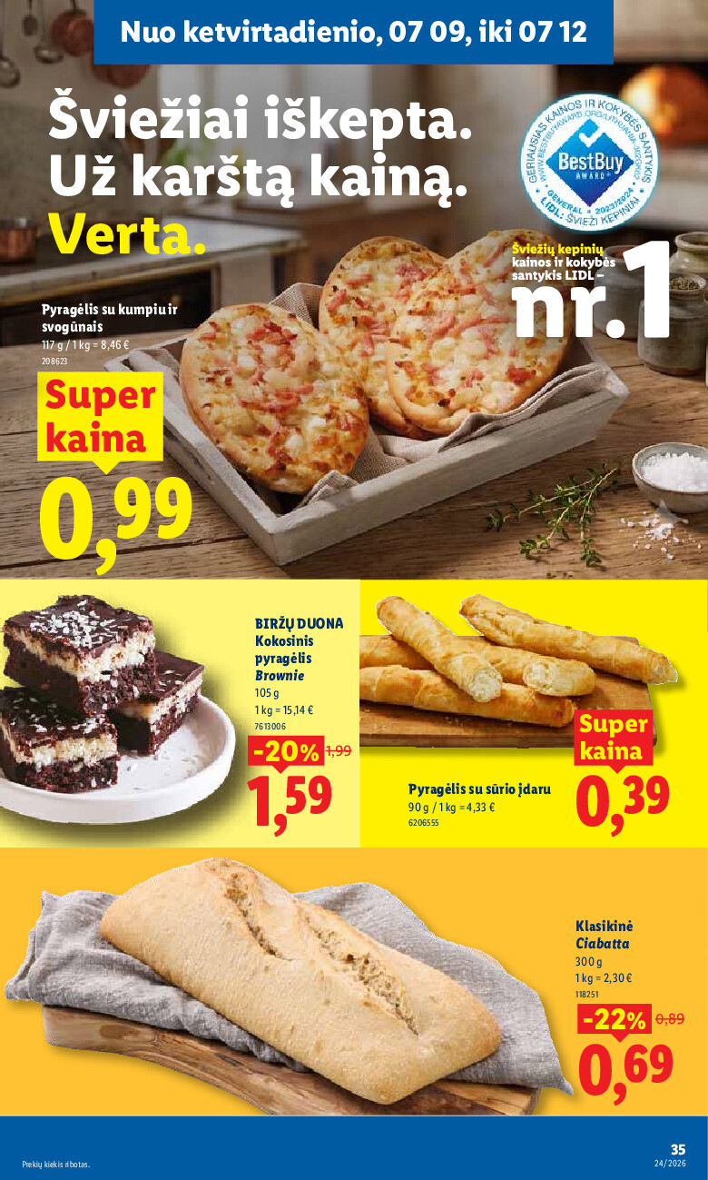 lidl - MAISTO PREKIŲ PASIŪLYMAI (2026-07-06 - 2026-07-12) - page: 35