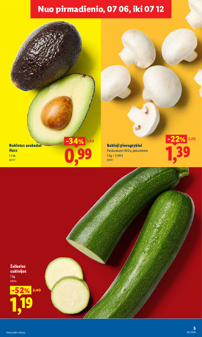 lidl - MAISTO PREKIŲ PASIŪLYMAI (2026-07-06 - 2026-07-12) - page: 5