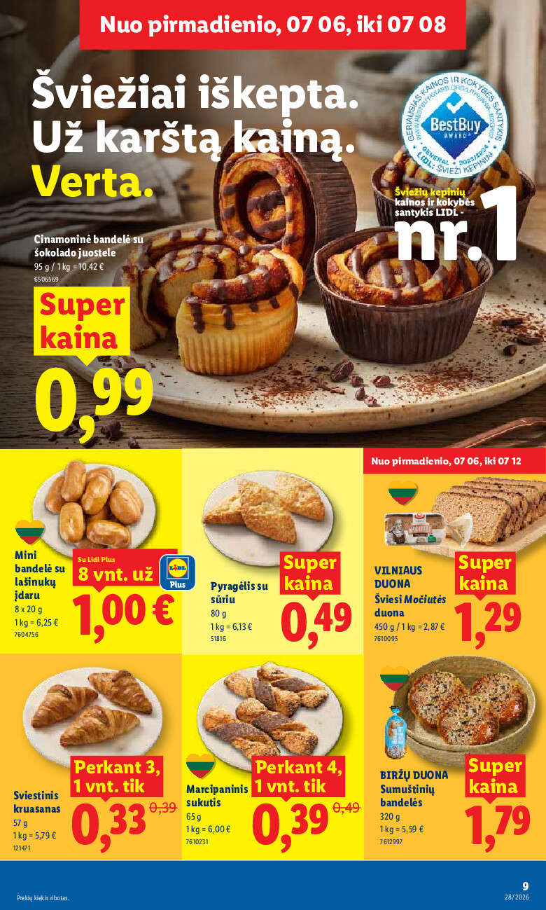 lidl - MAISTO PREKIŲ PASIŪLYMAI (2026-07-06 - 2026-07-12) - page: 9