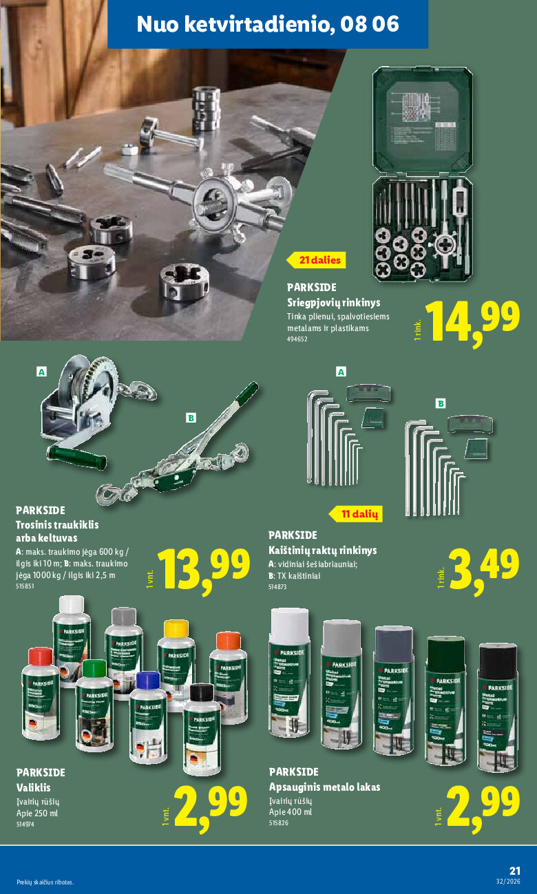 lidl - NE MAISTO PREKIŲ PASIŪLYMAI (2026-08-03 - 2026-08-09) - page: 21