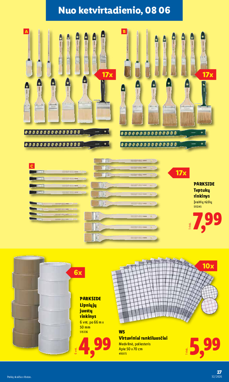 lidl - NE MAISTO PREKIŲ PASIŪLYMAI (2026-08-03 - 2026-08-09) - page: 27