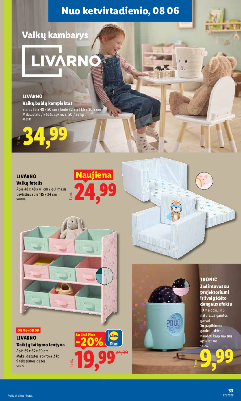 lidl - NE MAISTO PREKIŲ PASIŪLYMAI (2026-08-03 - 2026-08-09) - page: 33