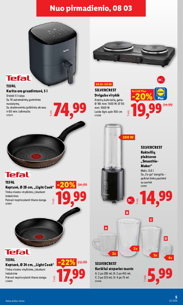 lidl - NE MAISTO PREKIŲ PASIŪLYMAI (2026-08-03 - 2026-08-09) - page: 5