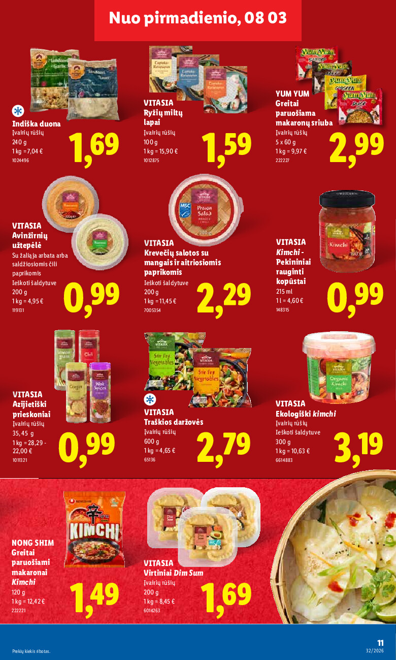 lidl - MAISTO PREKIŲ PASIŪLYMAI (2026-08-03 - 2026-08-09) - page: 11