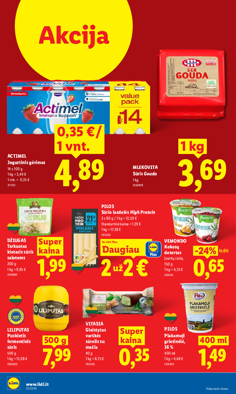 lidl - MAISTO PREKIŲ PASIŪLYMAI (2026-08-03 - 2026-08-09) - page: 16