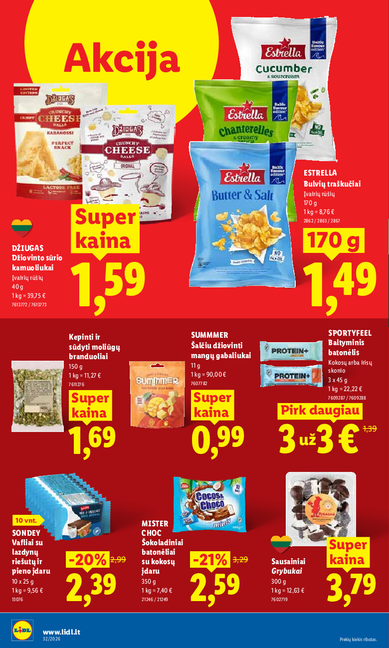 lidl - MAISTO PREKIŲ PASIŪLYMAI (2026-08-03 - 2026-08-09) - page: 20