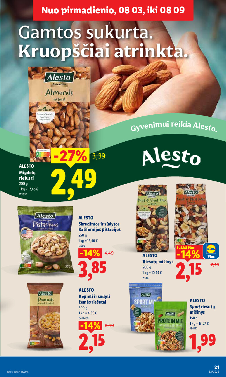 lidl - MAISTO PREKIŲ PASIŪLYMAI (2026-08-03 - 2026-08-09) - page: 21