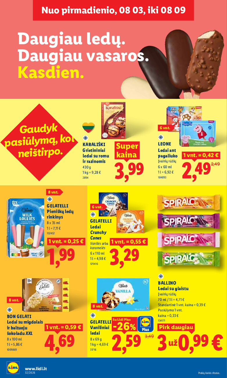 lidl - MAISTO PREKIŲ PASIŪLYMAI (2026-08-03 - 2026-08-09) - page: 22