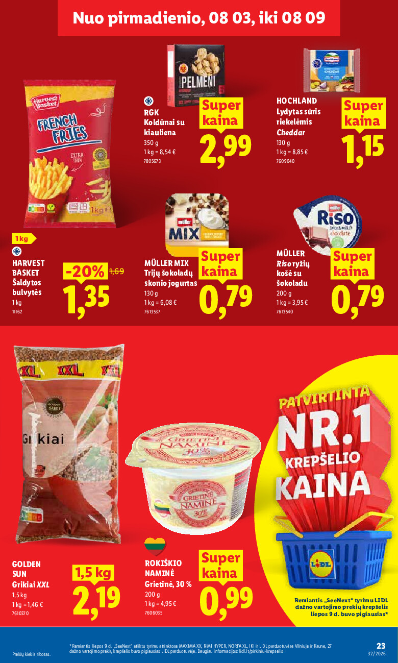 lidl - MAISTO PREKIŲ PASIŪLYMAI (2026-08-03 - 2026-08-09) - page: 23