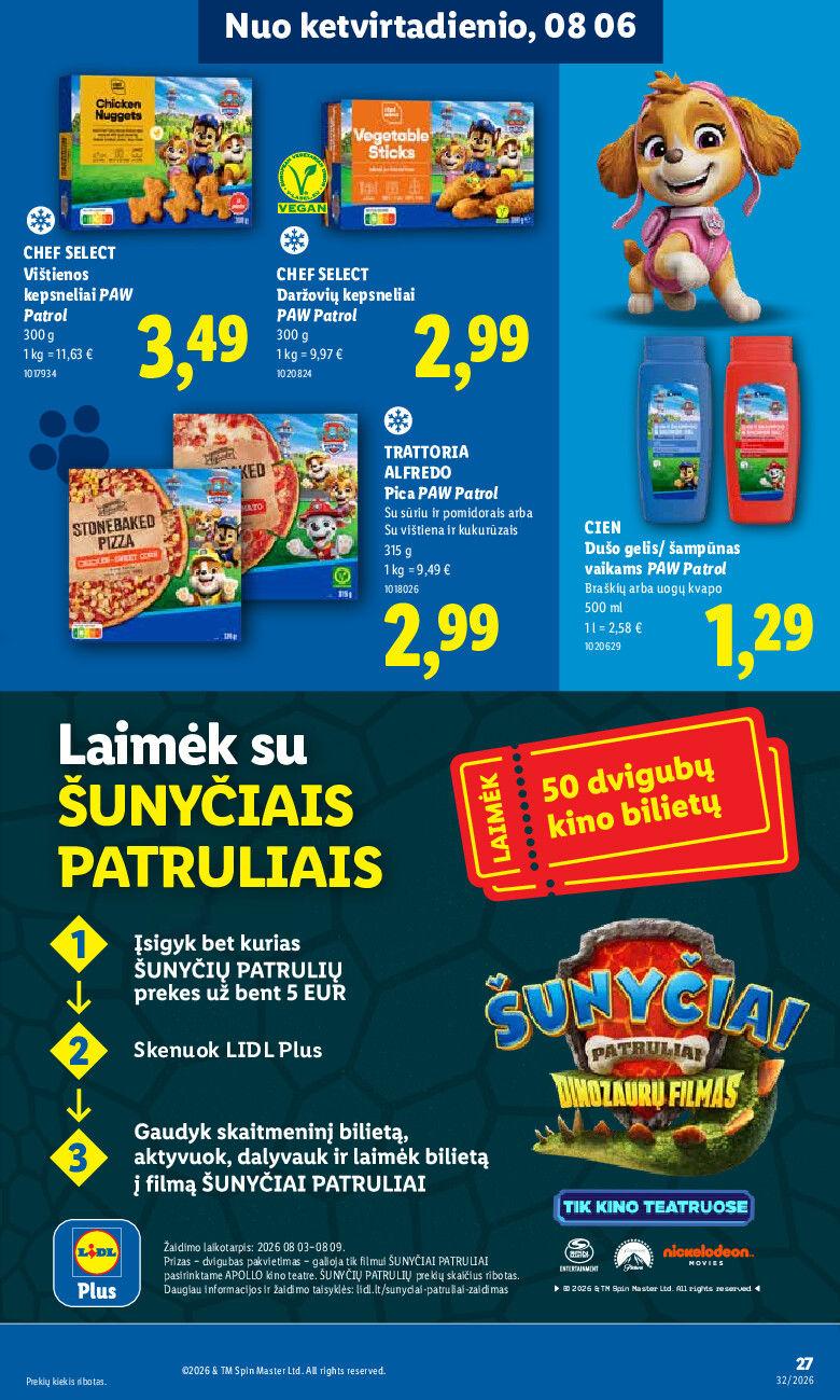 lidl - MAISTO PREKIŲ PASIŪLYMAI (2026-08-03 - 2026-08-09) - page: 27