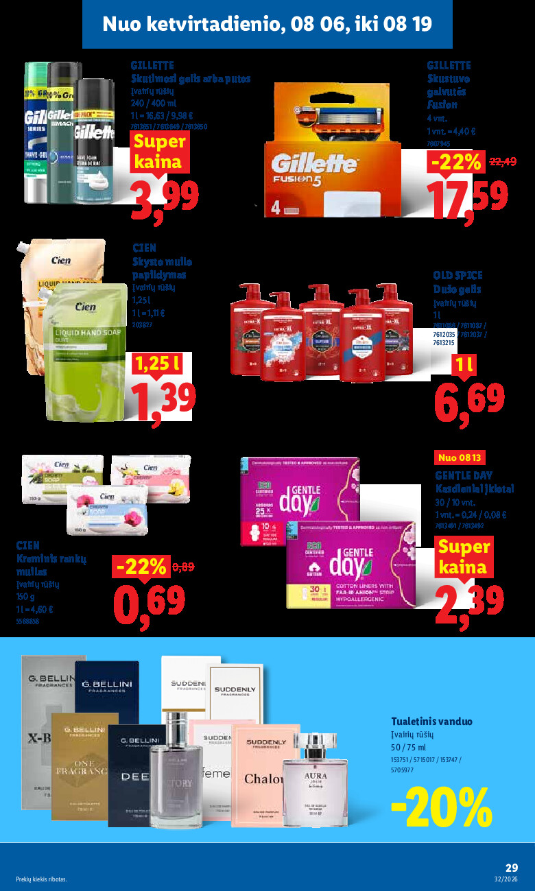 lidl - MAISTO PREKIŲ PASIŪLYMAI (2026-08-03 - 2026-08-09) - page: 29