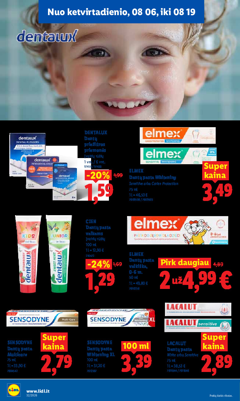 lidl - MAISTO PREKIŲ PASIŪLYMAI (2026-08-03 - 2026-08-09) - page: 36