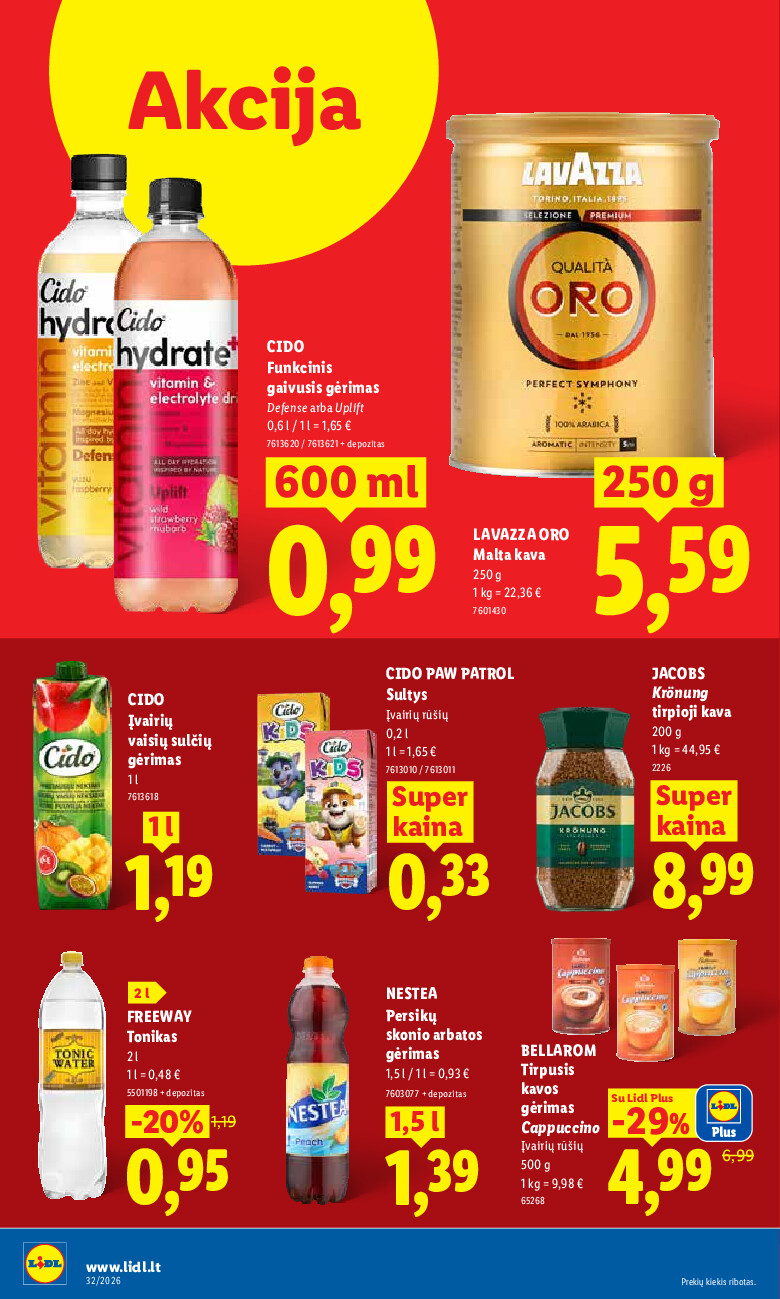 lidl - MAISTO PREKIŲ PASIŪLYMAI (2026-08-03 - 2026-08-09) - page: 38