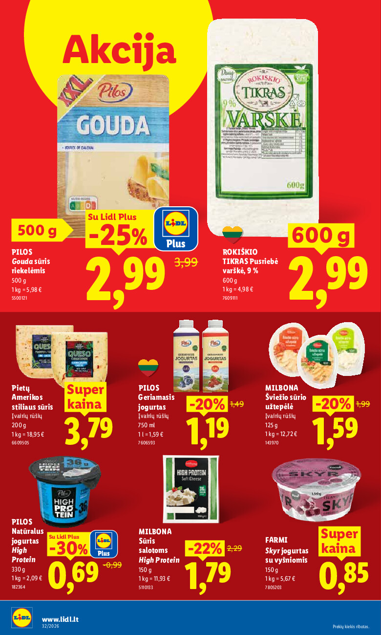 lidl - MAISTO PREKIŲ PASIŪLYMAI (2026-08-03 - 2026-08-09) - page: 40