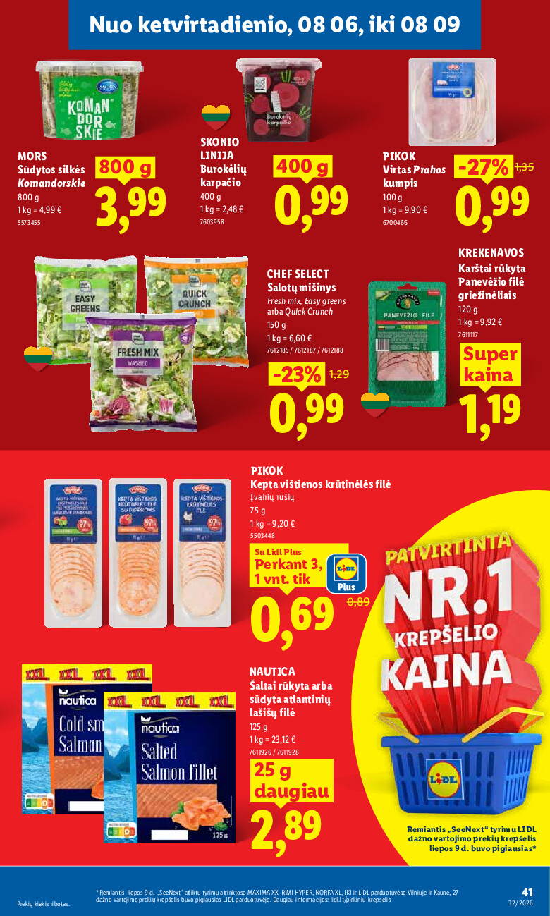 lidl - MAISTO PREKIŲ PASIŪLYMAI (2026-08-03 - 2026-08-09) - page: 41