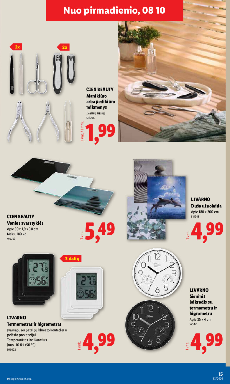 lidl - NE MAISTO PREKIŲ PASIŪLYMAI (2026-08-10 - 2026-08-16) - page: 15