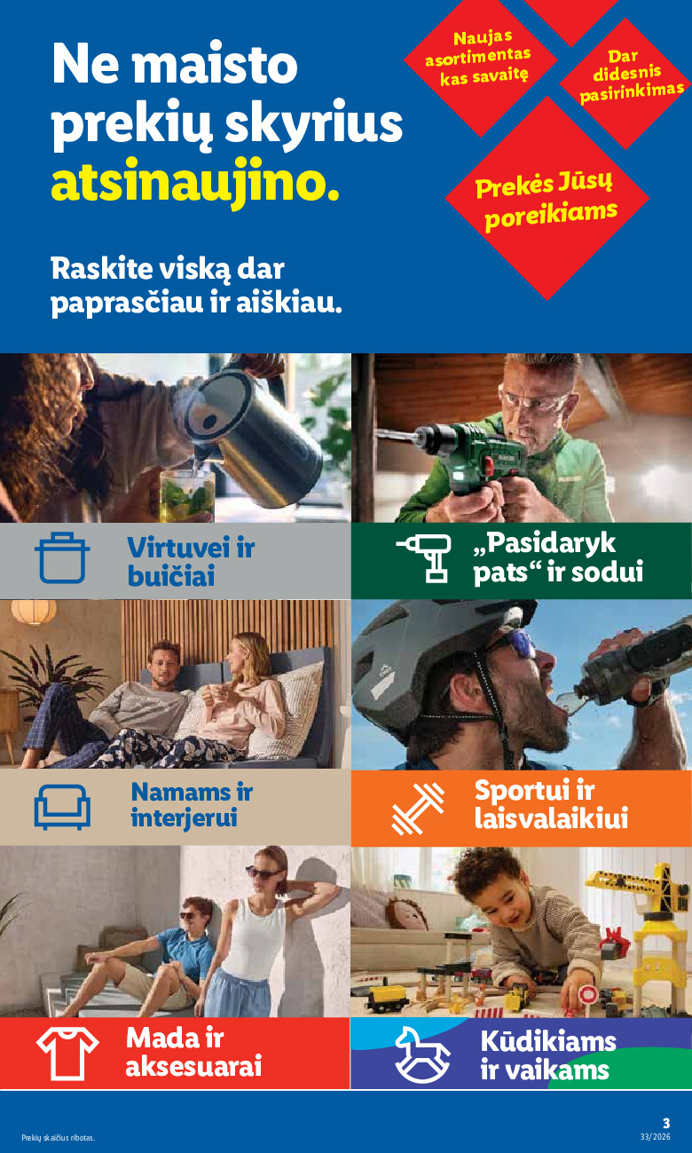 lidl - NE MAISTO PREKIŲ PASIŪLYMAI (2026-08-10 - 2026-08-16) - page: 3