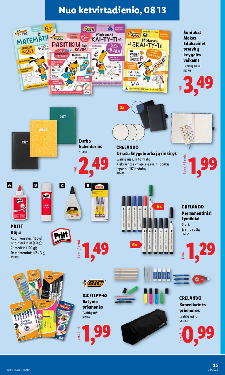 lidl - NE MAISTO PREKIŲ PASIŪLYMAI (2026-08-10 - 2026-08-16) - page: 25
