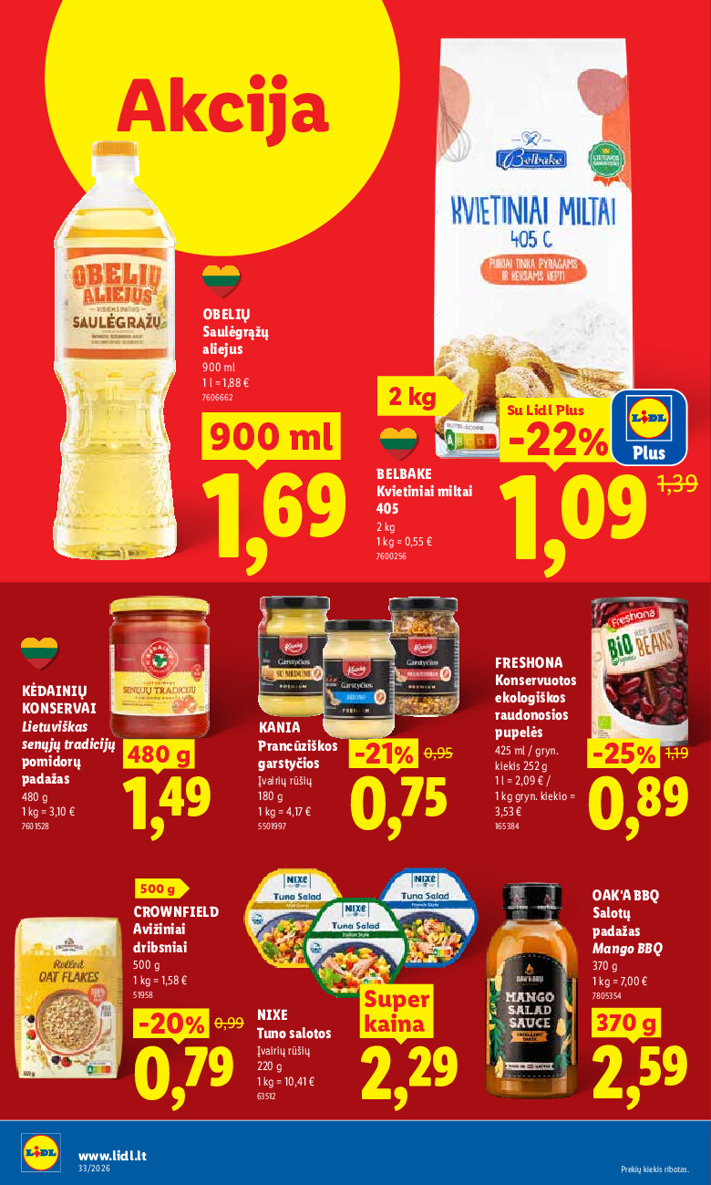 lidl - MAISTO PREKIŲ PASIŪLYMAI (2026-08-10 - 2026-08-16) - page: 14