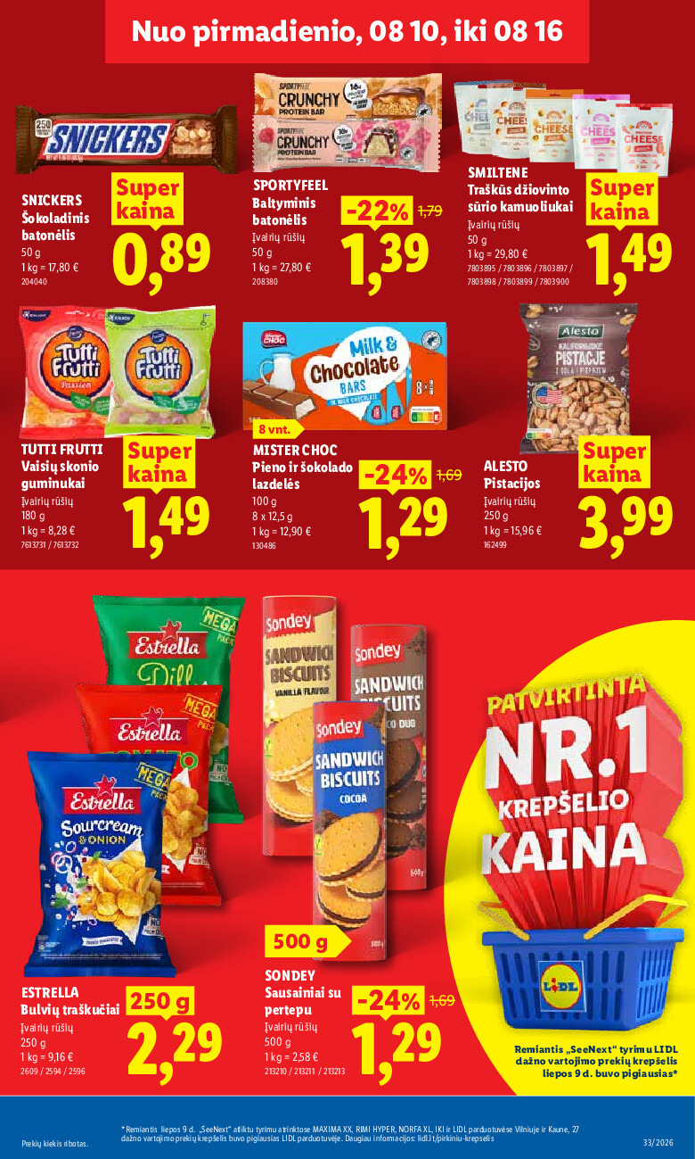 lidl - MAISTO PREKIŲ PASIŪLYMAI (2026-08-10 - 2026-08-16) - page: 15
