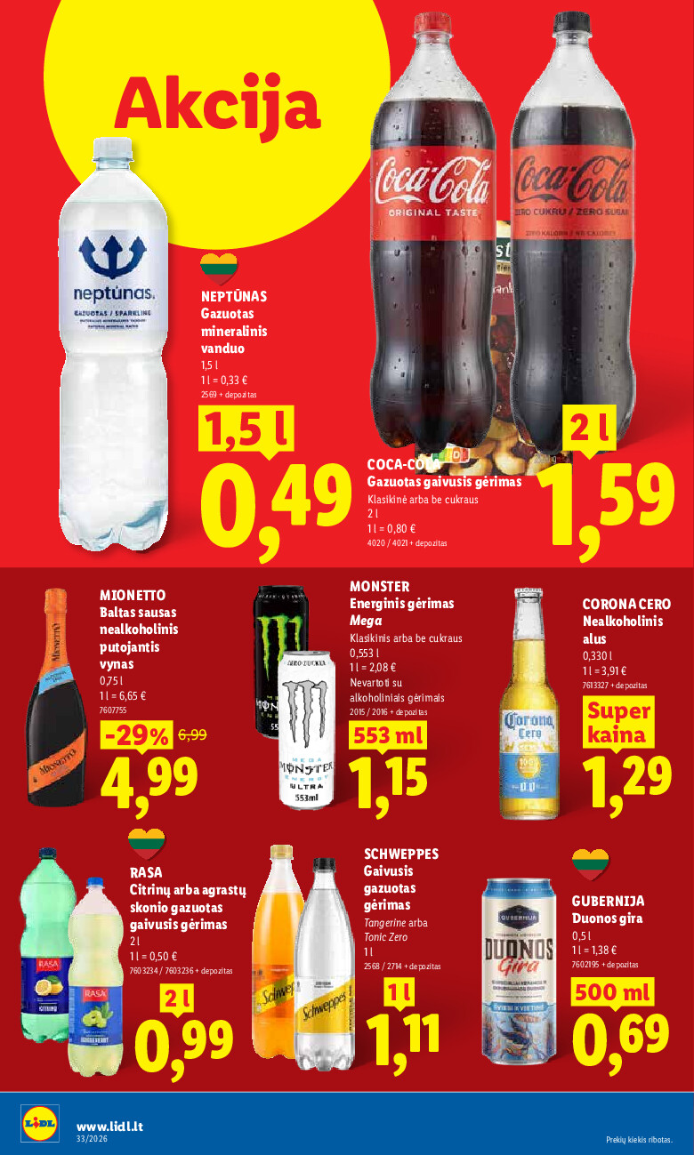 lidl - MAISTO PREKIŲ PASIŪLYMAI (2026-08-10 - 2026-08-16) - page: 16