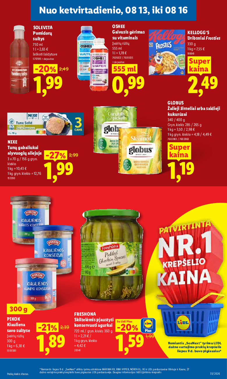 lidl - MAISTO PREKIŲ PASIŪLYMAI (2026-08-10 - 2026-08-16) - page: 27