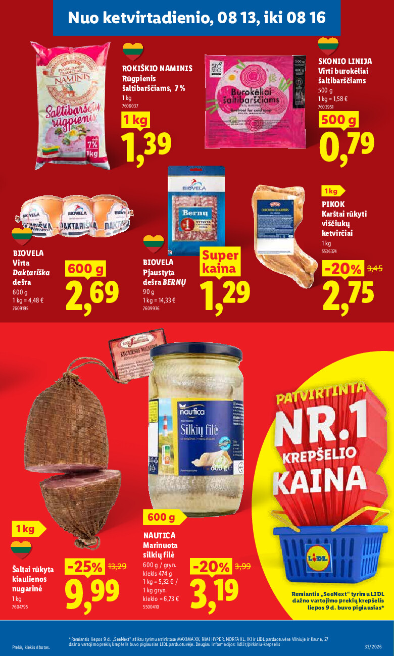 lidl - MAISTO PREKIŲ PASIŪLYMAI (2026-08-10 - 2026-08-16) - page: 29