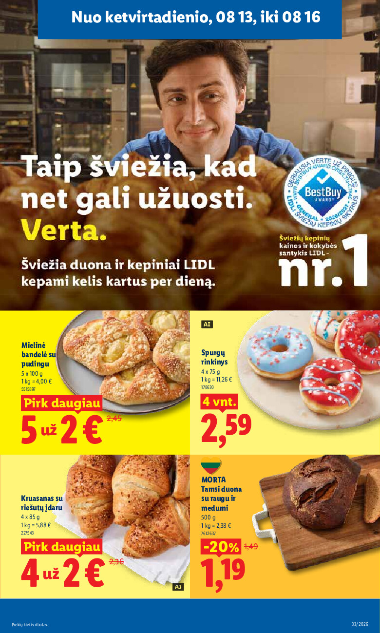 lidl - MAISTO PREKIŲ PASIŪLYMAI (2026-08-10 - 2026-08-16) - page: 33