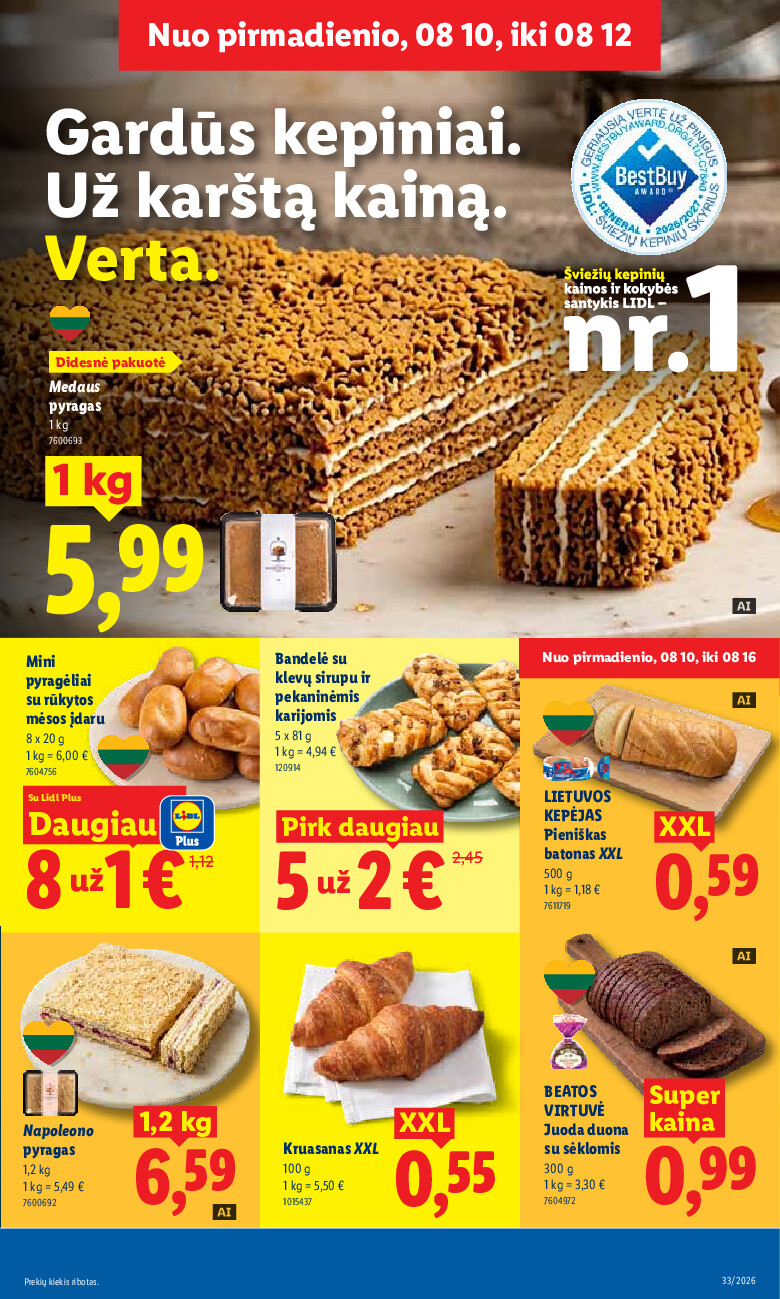 lidl - MAISTO PREKIŲ PASIŪLYMAI (2026-08-10 - 2026-08-16) - page: 7