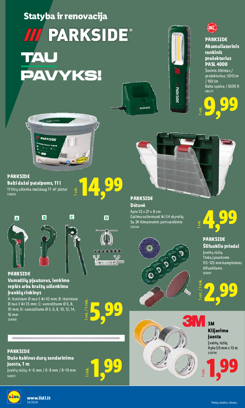 lidl - NE MAISTO PREKIŲ PASIŪLYMAI (2026-08-17 - 2026-08-23) - page: 20