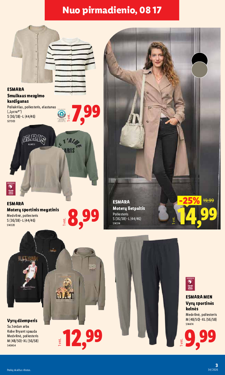 lidl - NE MAISTO PREKIŲ PASIŪLYMAI (2026-08-17 - 2026-08-23) - page: 3