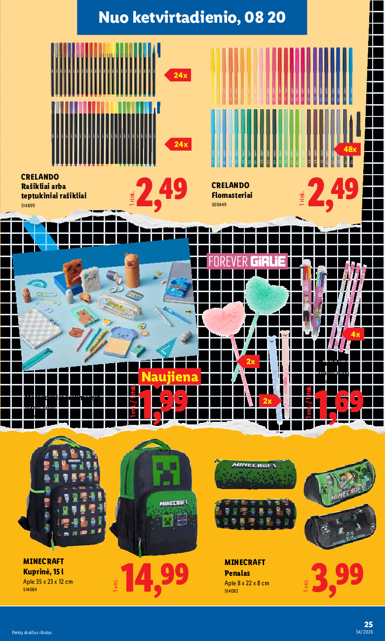 lidl - NE MAISTO PREKIŲ PASIŪLYMAI (2026-08-17 - 2026-08-23) - page: 25