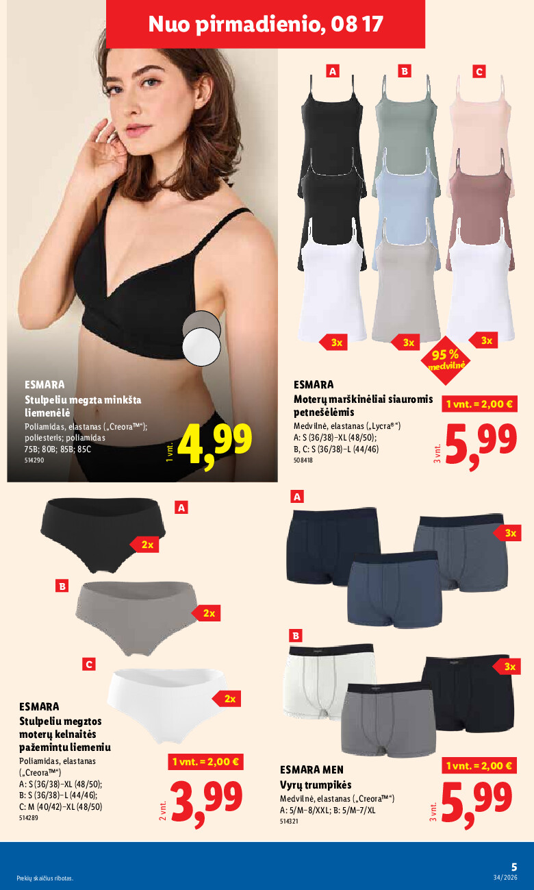 lidl - NE MAISTO PREKIŲ PASIŪLYMAI (2026-08-17 - 2026-08-23) - page: 5