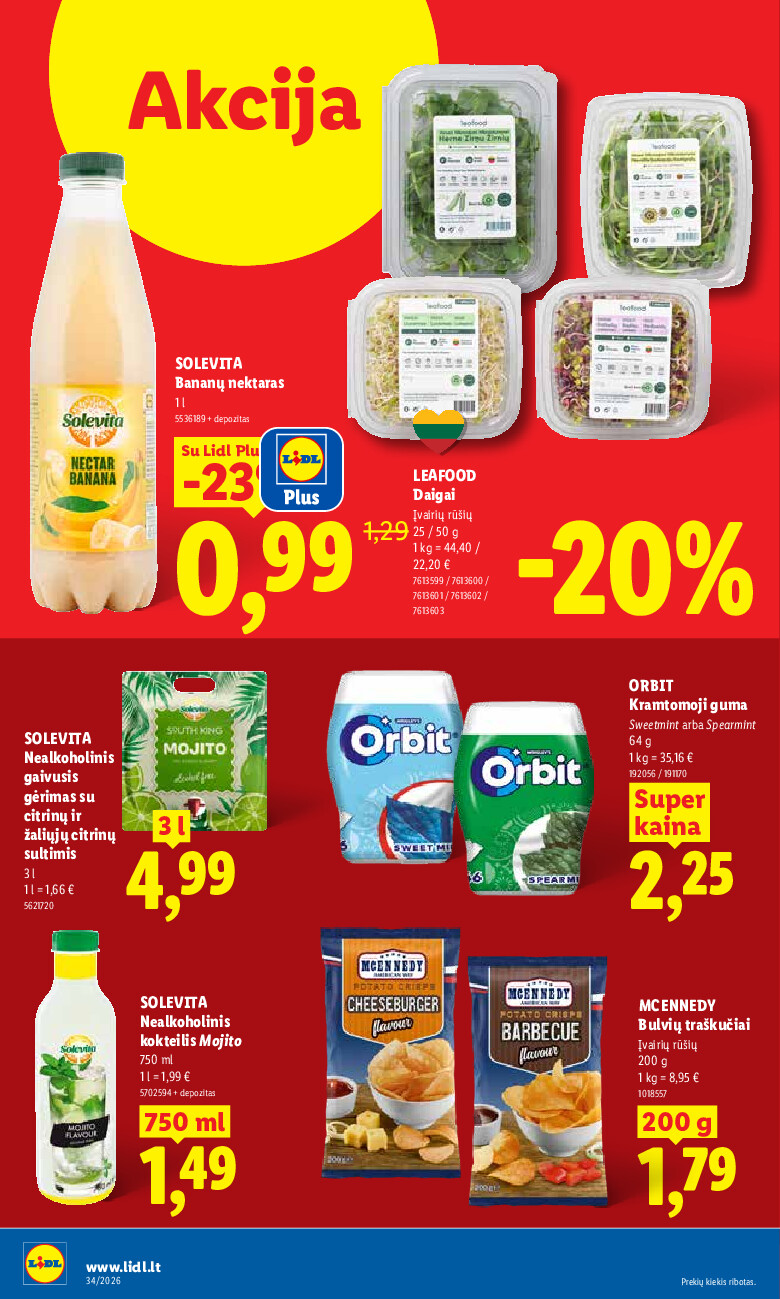 lidl - MAISTO PREKIŲ PASIŪLYMAI (2026-08-17 - 2026-08-23) - page: 18