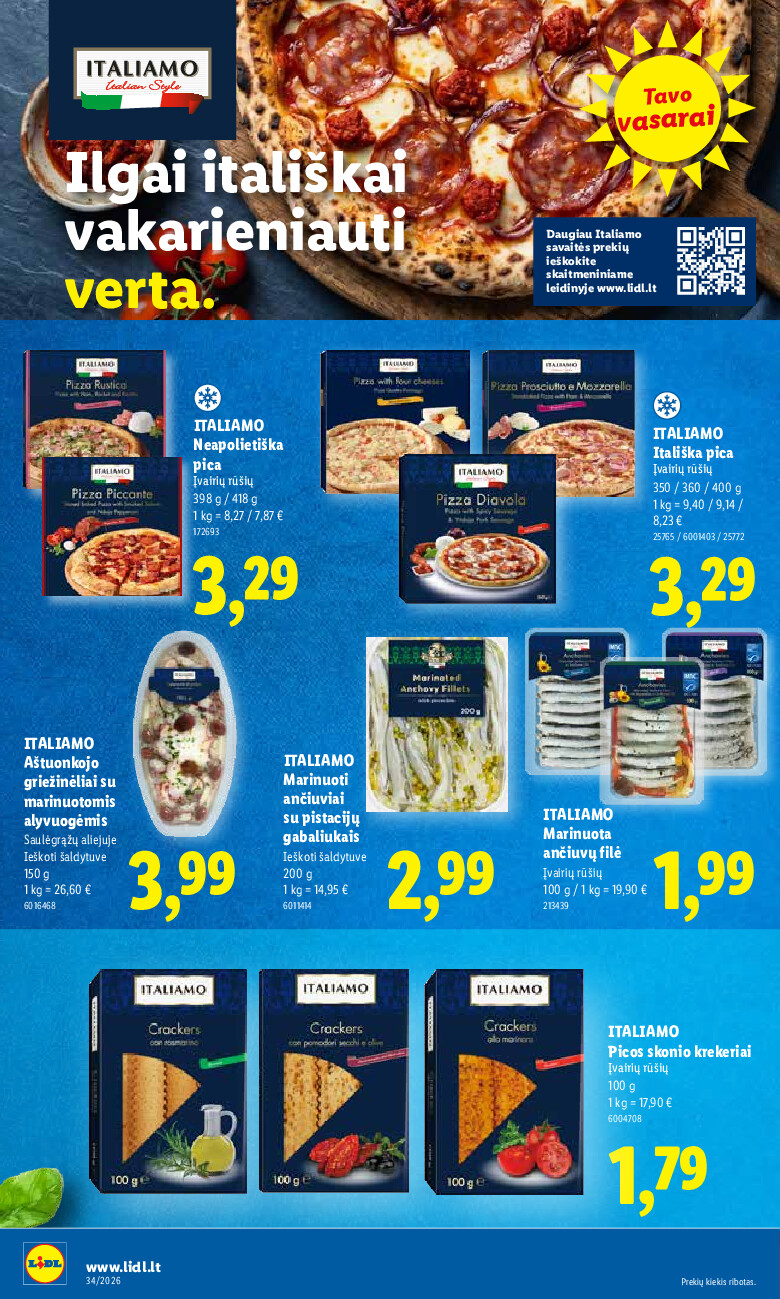lidl - MAISTO PREKIŲ PASIŪLYMAI (2026-08-17 - 2026-08-23) - page: 22