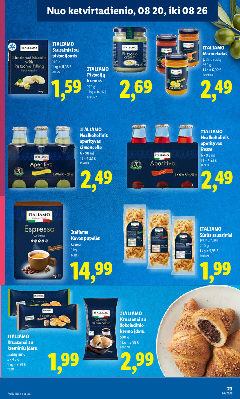 lidl - MAISTO PREKIŲ PASIŪLYMAI (2026-08-17 - 2026-08-23) - page: 23