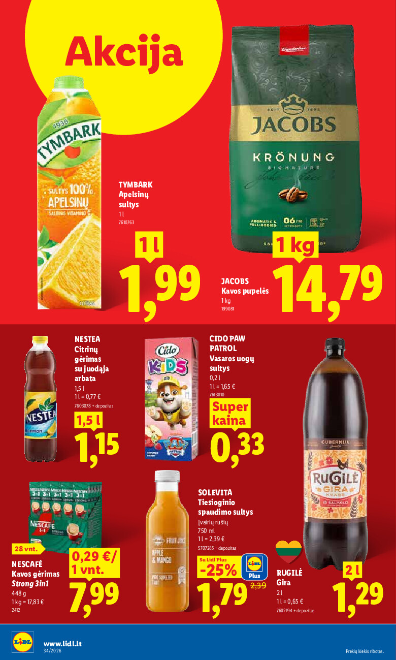 lidl - MAISTO PREKIŲ PASIŪLYMAI (2026-08-17 - 2026-08-23) - page: 30