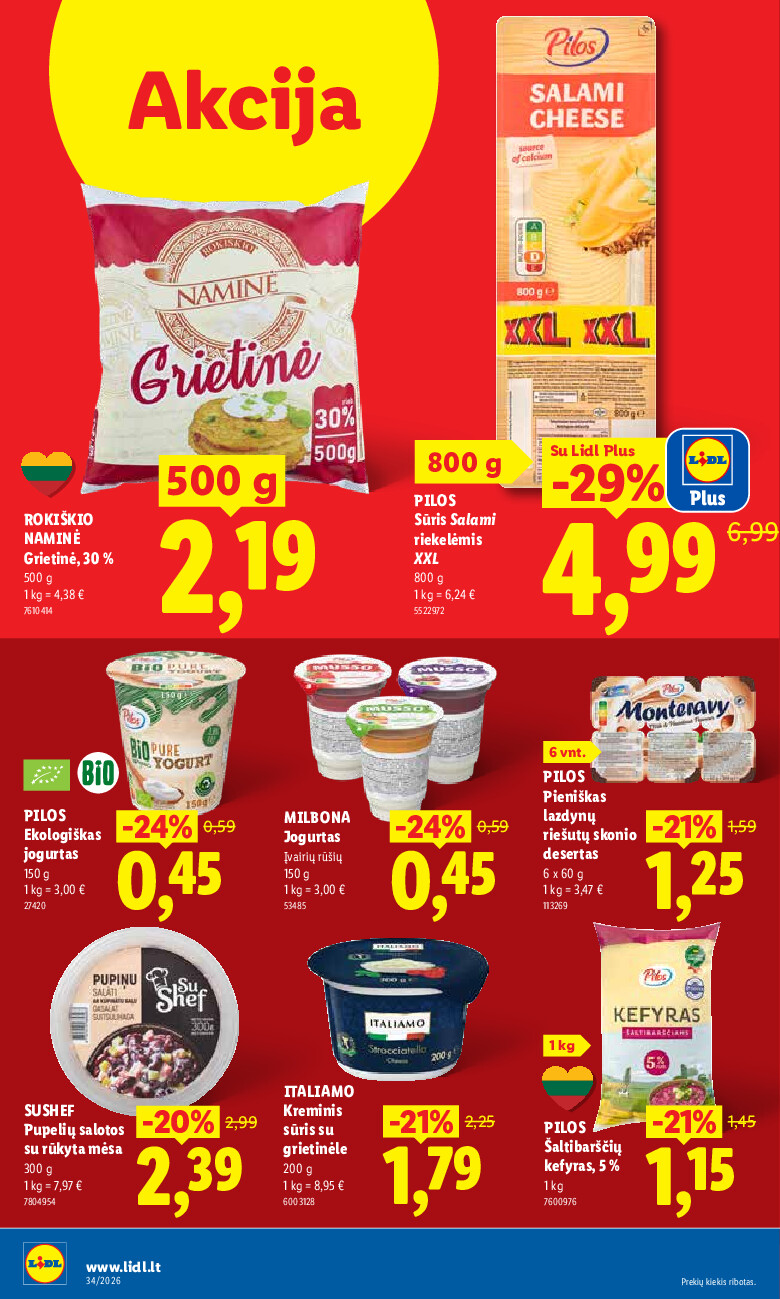 lidl - MAISTO PREKIŲ PASIŪLYMAI (2026-08-17 - 2026-08-23) - page: 32