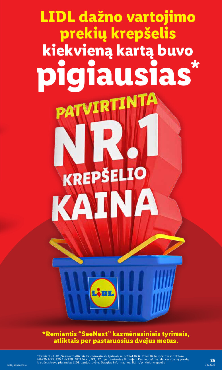 lidl - MAISTO PREKIŲ PASIŪLYMAI (2026-08-17 - 2026-08-23) - page: 35