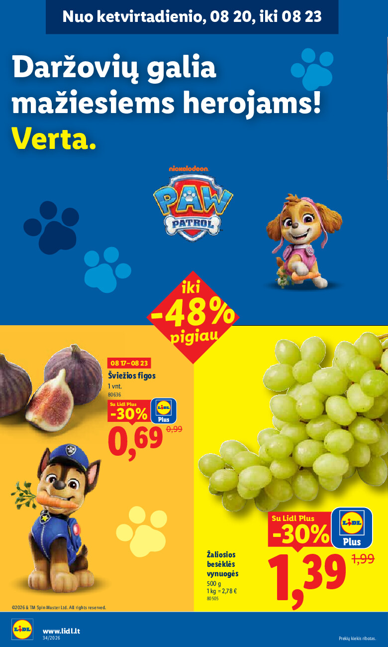 lidl - MAISTO PREKIŲ PASIŪLYMAI (2026-08-17 - 2026-08-23) - page: 38