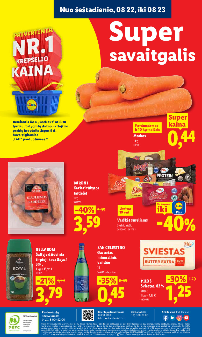 lidl - MAISTO PREKIŲ PASIŪLYMAI (2026-08-17 - 2026-08-23) - page: 42
