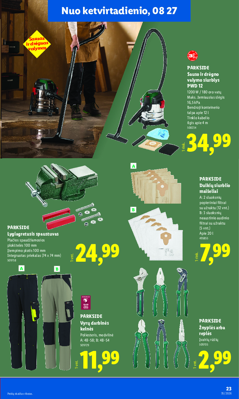 lidl - NE MAISTO PREKIŲ PASIŪLYMAI (2026-08-24 - 2026-08-30) - page: 23