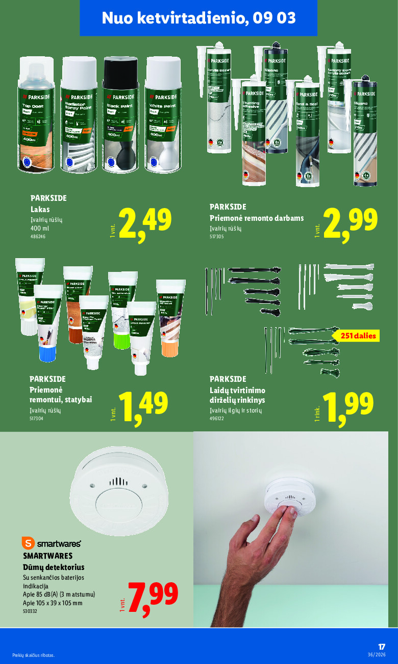 lidl - NE MAISTO PREKIŲ PASIŪLYMAI (2026-08-31 - 2026-09-06) - page: 17