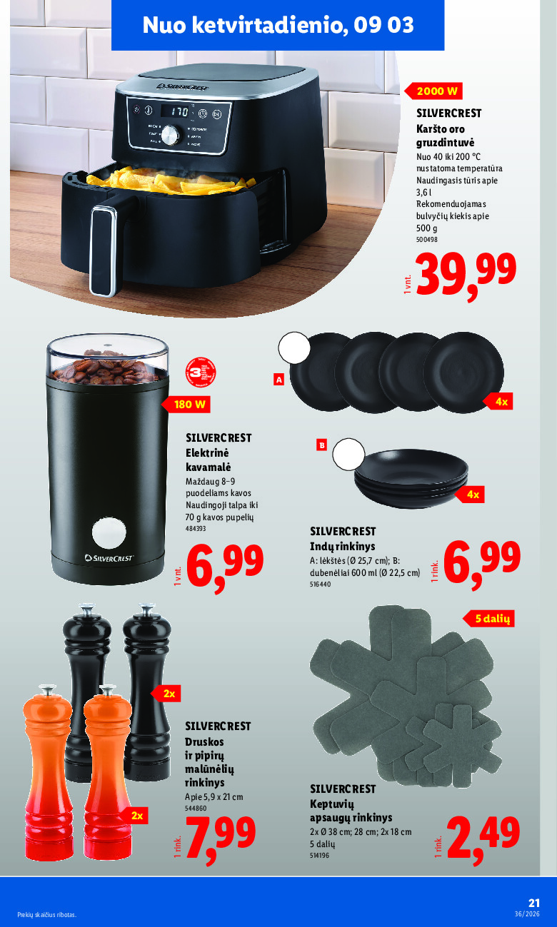 lidl - NE MAISTO PREKIŲ PASIŪLYMAI (2026-08-31 - 2026-09-06) - page: 21
