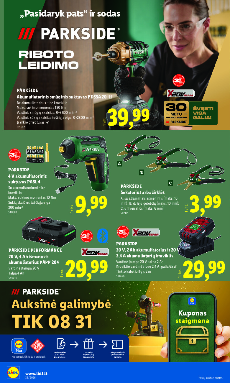 lidl - NE MAISTO PREKIŲ PASIŪLYMAI (2026-08-31 - 2026-09-06) - page: 6